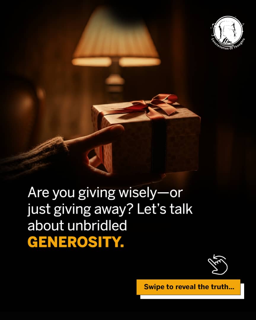 ConstofThoughts's tweet photo. Are you giving thoughtfully or just giving away?

True generosity lies in striking a balance—helping others while preserving your strength to give again tomorrow. https://t.co/jik00iZKED