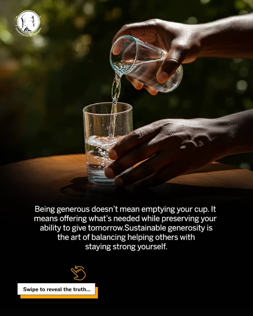 ConstofThoughts's tweet photo. Are you giving thoughtfully or just giving away?

True generosity lies in striking a balance—helping others while preserving your strength to give again tomorrow. https://t.co/jik00iZKED