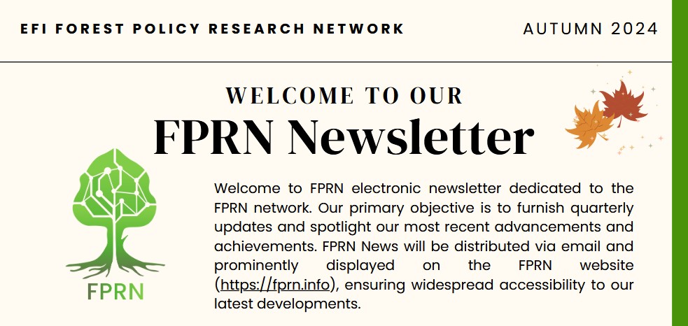 EFI Forest Policy Research Network (@efiforestpolicy) on Twitter photo 📢 The Autumn 2024 <a href="/europeanforest/">European Forest Institute (EFI)</a> Forest Policy Research Network Newsletter is here! 🌳✨
Discover:
🌟 Calls for Papers
📚 Research activities and papers
🚀 Events
Stay connected: fprn.info/wp-content/upl…
<a href="/BOKUvienna/">BOKU University</a> 📢 The Autumn 2024 <a href="/europeanforest/">European Forest Institute (EFI)</a> Forest Policy Research Network Newsletter is here! 🌳✨
Discover:
🌟 Calls for Papers
📚 Research activities and papers
🚀 Events
Stay connected: fprn.info/wp-content/upl…
<a href="/BOKUvienna/">BOKU University</a>