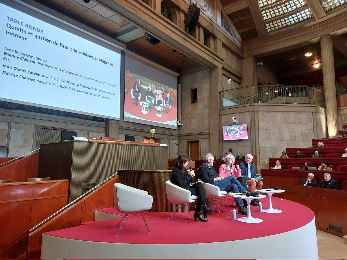 🗣Thérèse Chartier présente les préconisations du Codev de l'Eurométropole de Strasbourg. Les bailleurs sociaux ont un rôle à jouer pour sensibiliser à une consommation plus sobre de l'eau
