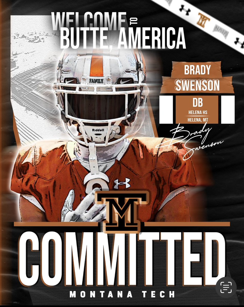 Brady Swenson (@bradyswenson6) on Twitter photo AGTG! After lots of thought and consideration I’m excited to announce my commitment to play football at Montana Tech! Roll Diggs⚒️ <a href="/MonTechFootball/">Montana Tech Football</a>
#CountOnMe #DiggsFam25⚒️
<a href="/CoachKyleSamson/">Kyle Samson</a> <a href="/CoachAndersonMT/">Khalin Anderson</a> <a href="/CoachThatcher/">Dan Thatcher</a> <a href="/CoachMAllenFB/">Montell A. Allen II</a> <a href="/MTFBCoachSchlee/">Doug Schleeman</a> <a href="/CoachTravisDean/">Travis Dean</a> AGTG! After lots of thought and consideration I’m excited to announce my commitment to play football at Montana Tech! Roll Diggs⚒️ <a href="/MonTechFootball/">Montana Tech Football</a>
#CountOnMe #DiggsFam25⚒️
<a href="/CoachKyleSamson/">Kyle Samson</a> <a href="/CoachAndersonMT/">Khalin Anderson</a> <a href="/CoachThatcher/">Dan Thatcher</a> <a href="/CoachMAllenFB/">Montell A. Allen II</a> <a href="/MTFBCoachSchlee/">Doug Schleeman</a> <a href="/CoachTravisDean/">Travis Dean</a>