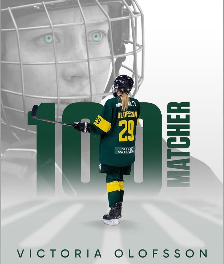 A great player and an even greater person played her 100:th game for us this weekend  💚💛💪 now let’s go for  200 Vickan!