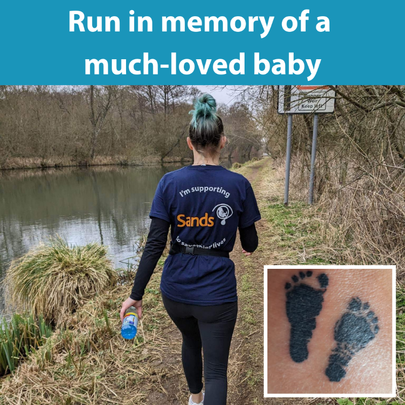 SandsUK's tweet photo. Because we all know someone who has lost their baby. Run 28 miles in 28 days. Show they are not alone. Sign up now and get a free t-shirt.