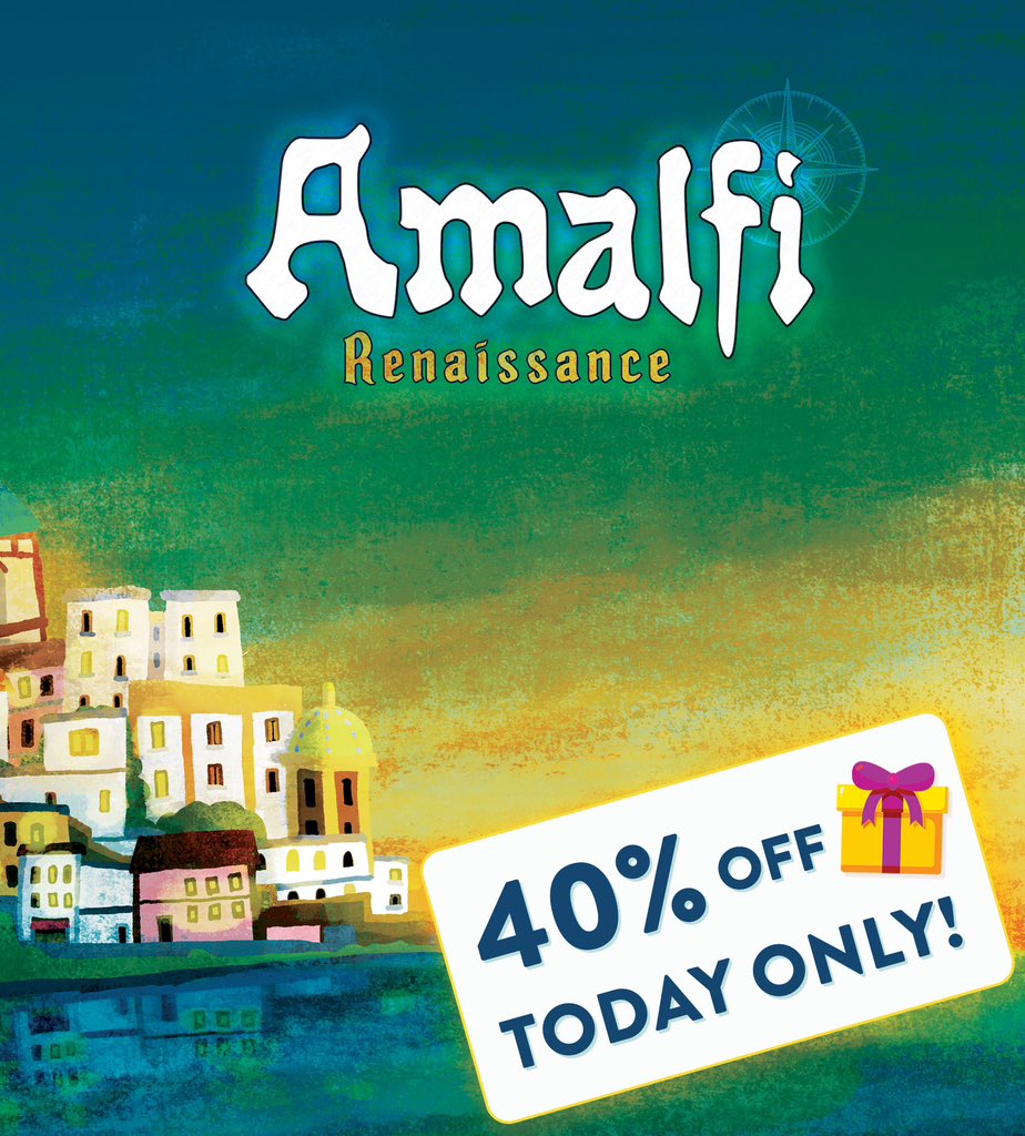 Set sail with our game of the day - Amalfi Renaissance - 40% off! The artwork…AMAZING. The way it looks on the table…Wow! In this game you play as a merchant family working to help rebuild Amalfi. And everything is still 20 percent off on our website.
rnrgames.com