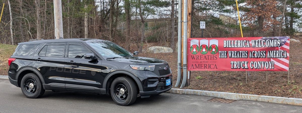 Today, at approx 130PM, the <a href="/WreathsAcross/">Wreaths Across America</a> America convoy will be traveling through #Billerica, en route to <a href="/ArlingtonNatl/">Arlington National Cemetery</a> . The convoy will exit Rt 3 at 129 and travel Boston Rd to River St to Treble Cove Rd. (1 of 2)