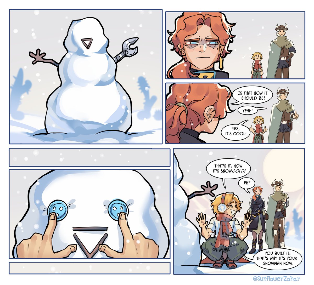 SunflowerZohar's tweet photo. Day 1: Building a snowman❄️
#MyTimeatSandrock #MTAS #MTASLogan #MTASAndy #MTASBuilder #LoganxBuilder #MTASFanart https://t.co/daXPOcByhJ