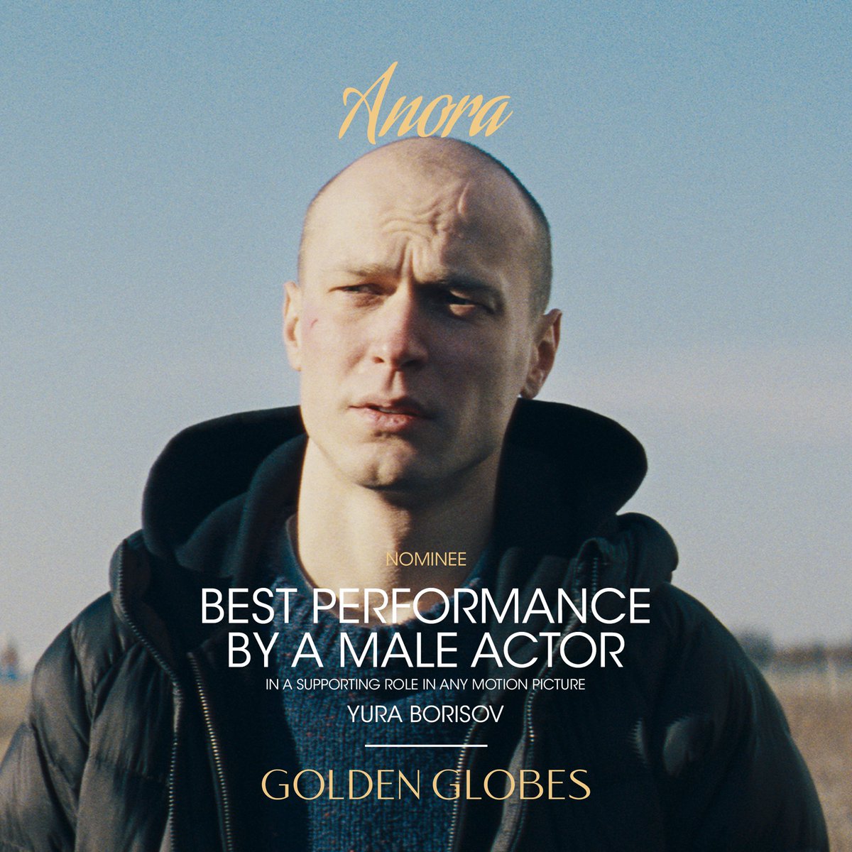 neonrated's tweet photo. ANORA’s Yura Borisov has been nominated for Best Performance by a Male Actor in a Supporting Role at the #GoldenGlobes! https://t.co/QJ6VBV2c6z