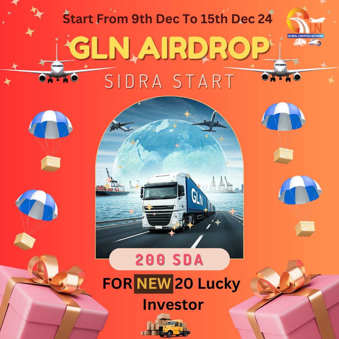 GLNsGlobal's tweet image. &quot;🔥 GLN SDA Airdrop Alert! 🎉

We&apos;re excited to announce the FINAL Airdrop for new GLN investors! 🚀

Grab shares in GLN and receive an awesome Airdrop! 🤩
#sidrabank #PiNetwork

Airdrop Rules:

1️⃣ Invest in Sidra Start&apos;s Top Project GLN.
2️⃣ Follow GLN X.
3️⃣ Repost this Airdrop…