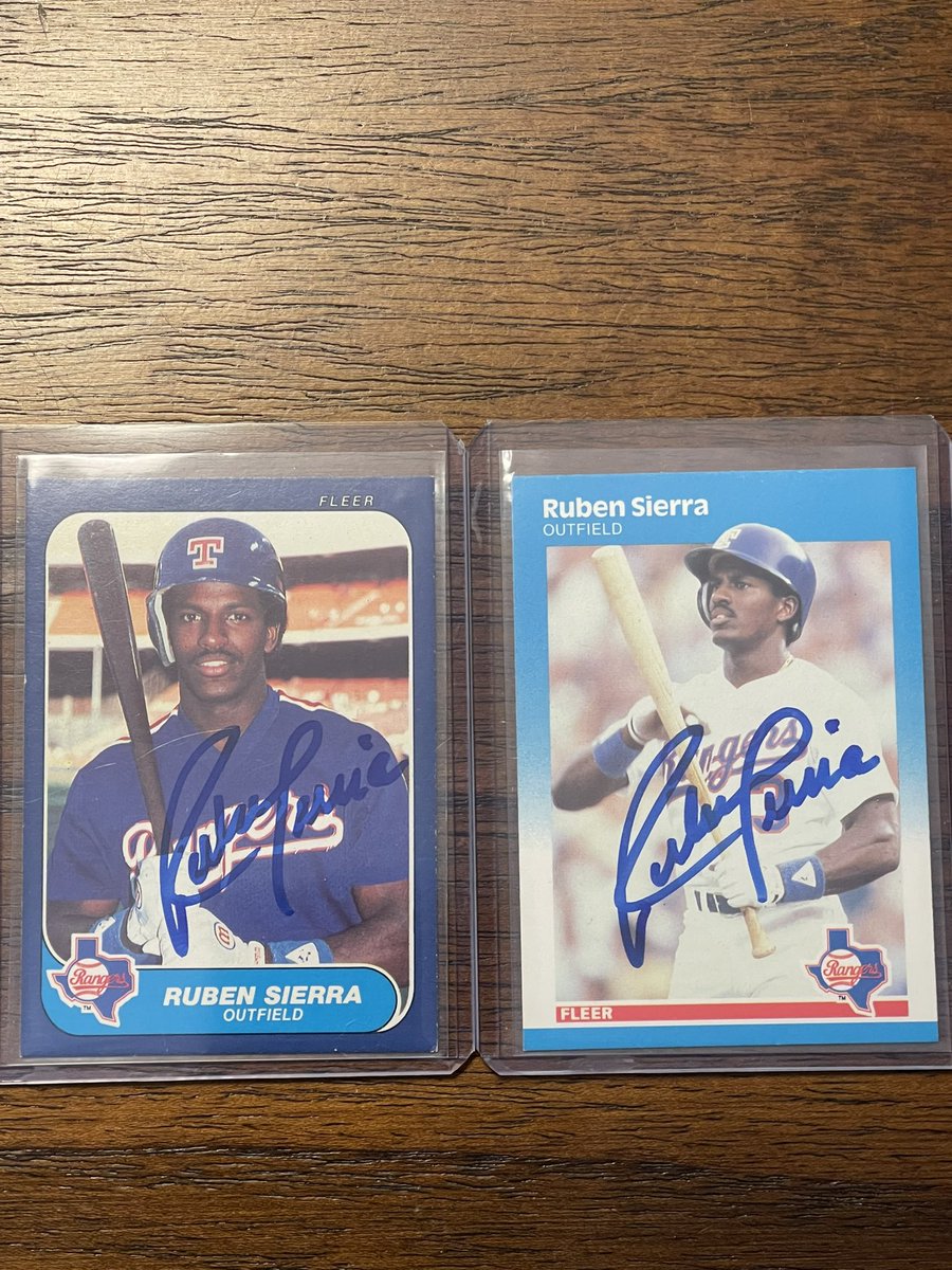 SpruceCards's tweet photo. Had 4x All-Star Ruben Sierra sign some iconic cards at the Enfield Card Show this past Saturday @CardPurchaser https://t.co/unT2K9uPZP