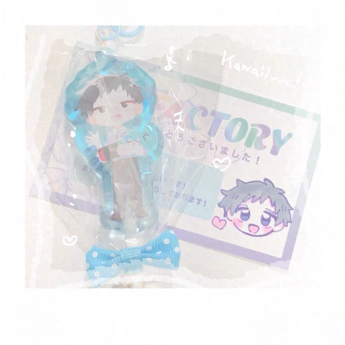 ユニファクトリーさんのおまかせセットのやつ届いた〜!かわいいんだけどやsrのイメージに合うかわいいアクキーにしてもらえて嬉しい〜 