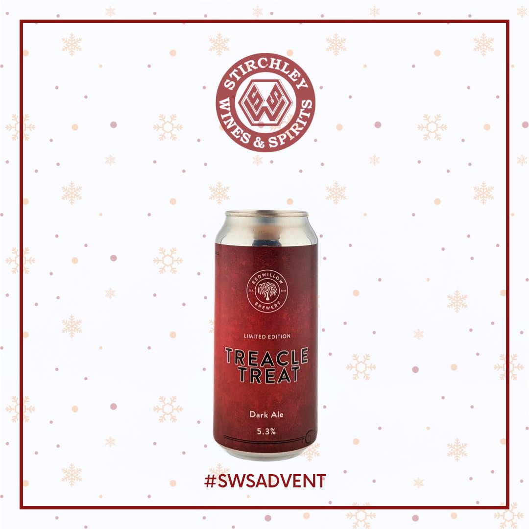 StirchleyWines's tweet photo. With the onset of the colder, darker nights we thought we'd treat you all to this little gem from @redwillowbrew.
Brewed with dark malts plus a generous helping of Treacle in the whirlpool & fermenter delivering a layer of cinder toffee over a smooth Dark Ale.
#SWSAdvent #Day9 https://t.co/BVpXhmyLcY