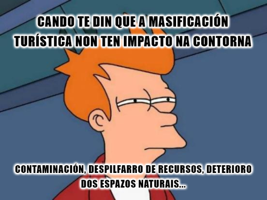 A masificación turística despilfarra e esgota os recursos e pon en perigo os nosos espazos naturais. Vigo e O Morrazo merece un futuro que teña en conta o noso entorno natural. #ANosaContornaImporta #NoTuristificacionVigoMorrazo #CiudadesyPueblosParaVivir