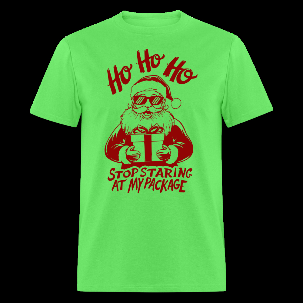 comphiesapparel's tweet photo. Ho Ho Ho Stop Staring At My Package (Funny Christmas Santa) T-Shirt https://t.co/d2gcQXpcbB https://t.co/zwHqccL9k2