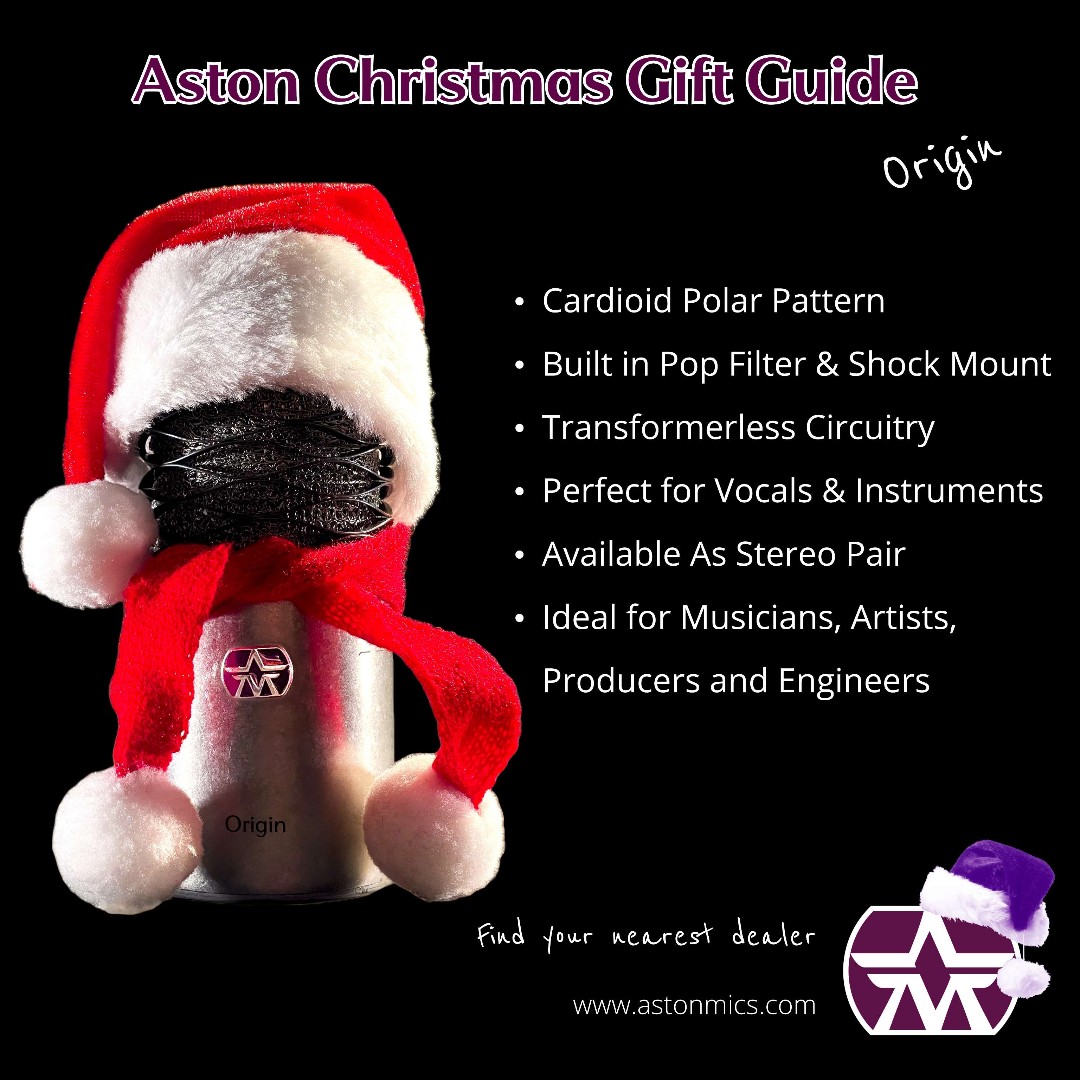 Aston_Mics's tweet photo. The Aston Origin is next up on our Christmas Gift Guide 🎁 Why not treat your local sound engineer (or yourself)🎙️ Available in silver or black, and now also as a stereo pair. Learn more and find a dealer: https://t.co/FacugJs3Ka https://t.co/svbMdGXCzT