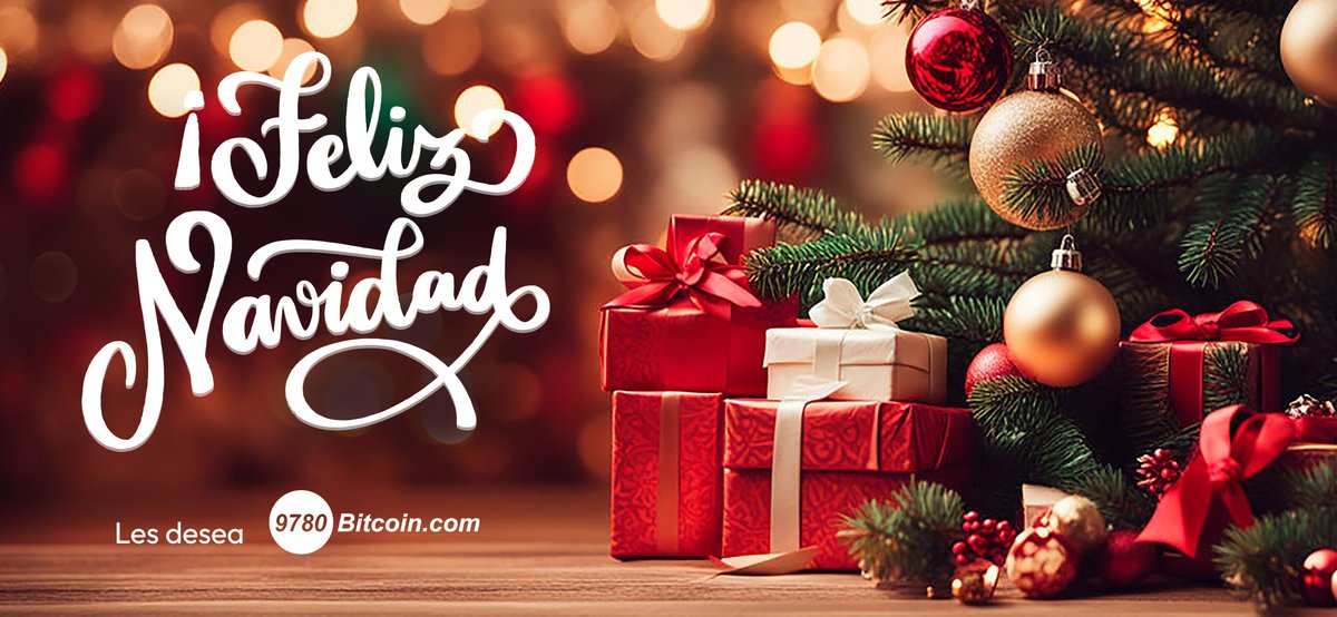 9780bitcoin's tweet photo. 🎄✨ ¡En esta temporada de amor y unión, todo el equipo de 9780Bitcoin les desea una Feliz Navidad! 🎅

❤️ Gracias por ser parte de nuestro año, por confiar en nosotros y por inspirarnos a seguir creciendo 🌟🎁 https://t.co/Ryf3oSkiB4