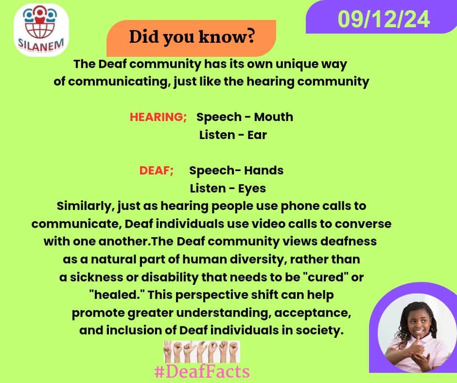 #DidYouKnow Deaf has a unique way of communicating?