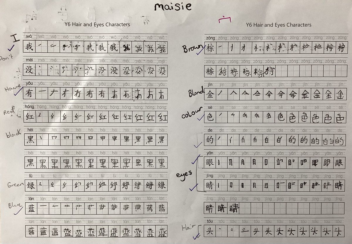 LJS6SW's tweet photo. We’ve been practising our Chinese writing today. It takes lots of concentration but looks great! ✍️ https://t.co/WyxyiydlE1