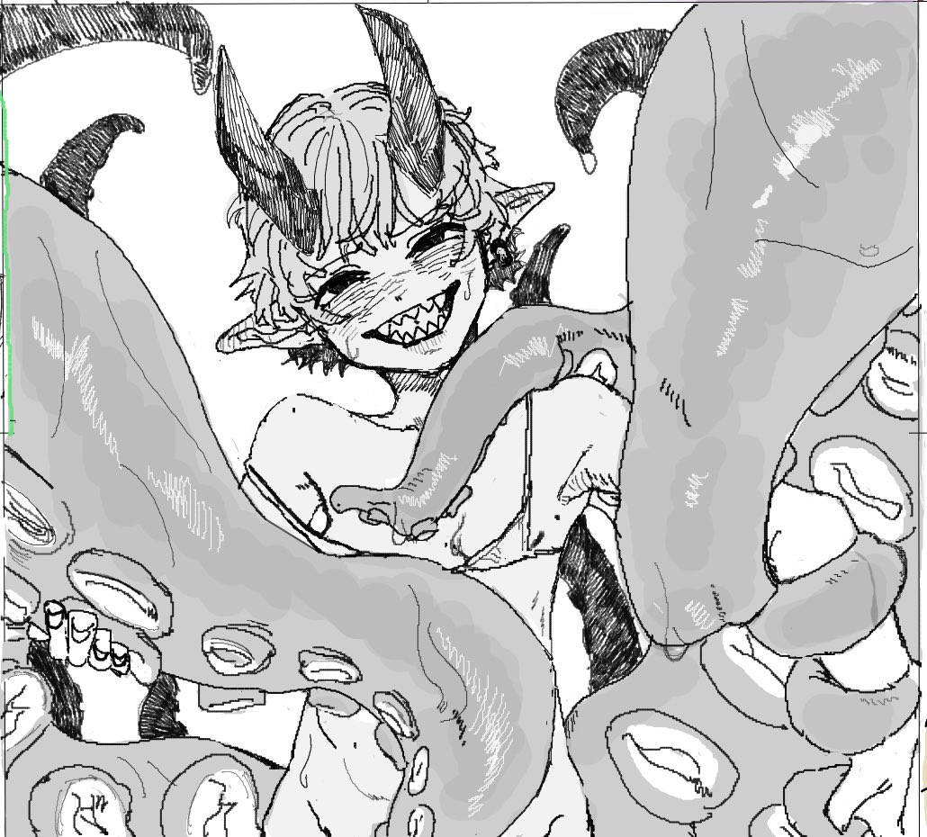 #絵みちー 
えみちーと触手ちゃん 