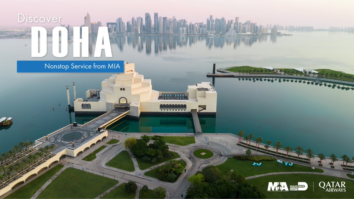 iflymia's tweet photo. Get ready for an unforgettable journey. #ComingSoon @QatarAirways will be launching more nonstop flights βοΈ to Doha to connect you to the heart β€οΈ of the world. #MIAairlines #QatarAirways #MiamiTogetherβ―
π #MIADiscover: https://t.co/lJljubrQsFβ―β―
@HIAQatar https://t.co/cyLLu2ahTb