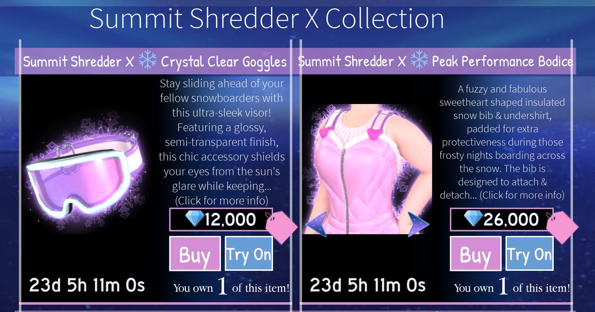 fionna8016's tweet photo. NEW DIAMOND SET IS OUT NOWW!!! ππ
Summit Shredder x Collection set! by Reddie and Design by Ixchoco! β€οΈ
#royalehigh #royalehighcampus4 #royalehightea #royalehighcampus3 #RHTC #beatea https://t.co/NuJqMxOU3P