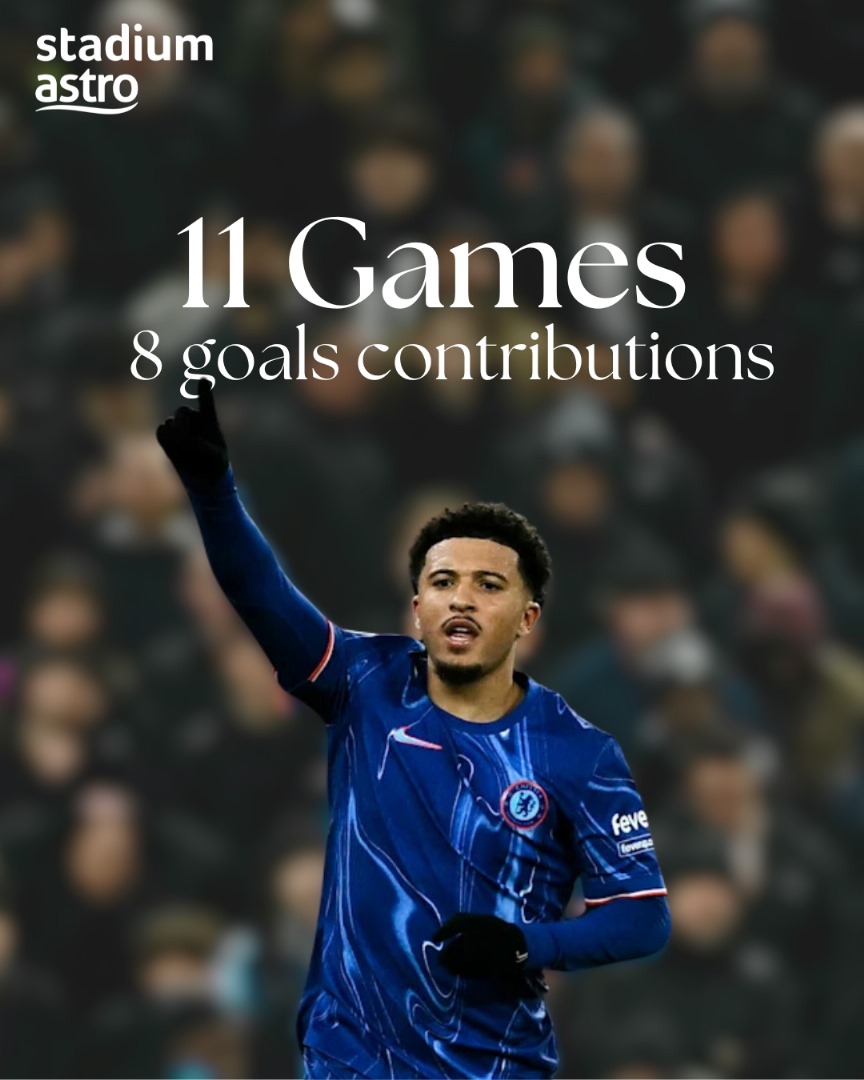 stadiumastro's tweet image. On loan from Manchester United, Jadon Sancho showed up with a dazzling performance against the Spurs, racking up the stats sheets for Chelsea.

He is clearly enjoying his time in London!

#AstroEPL #JadonSancho #Chelsea #TottenhamHotspur