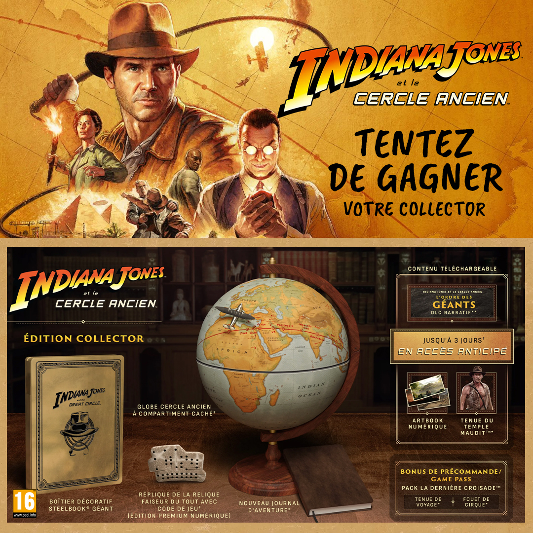 Tentez de gagner votre collector Indiana Jones et le Cercle Ancien (Xbox Series) en participant à notre concours ⤵️

🤠 RT, like &amp; follow <a href="/Micromania_Fr/">Micromania-Zing</a> 
🤠 Mentionne en réponse un ami avec #MicromaniaIndy

TAS dans 7 jours