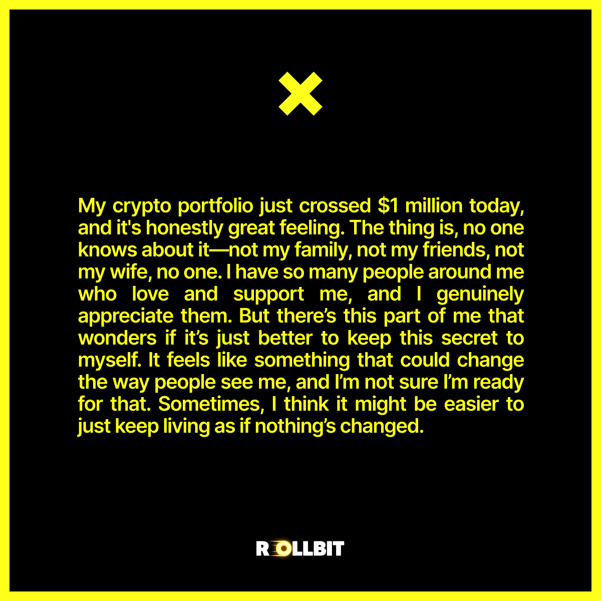coinfessions's tweet photo. My crypto portfolio just crossed $1 million today. https://t.co/QzWUZOR80F