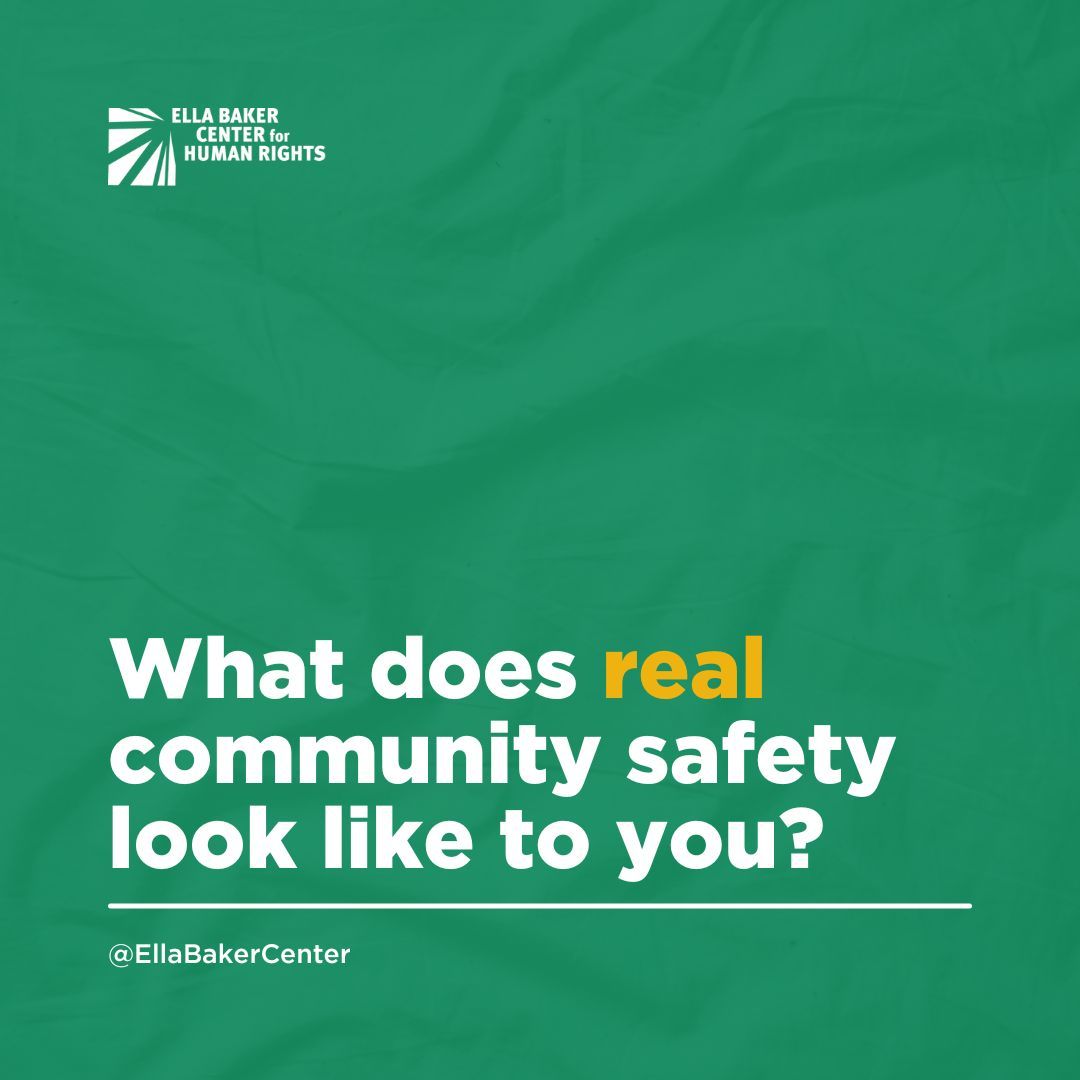 ellabakercenter's tweet photo. What does community safety look like to you? Share your vision for a safe and thriving community in the comments 👇🏾
#SafetyIs https://t.co/wyqg8Qvgv0