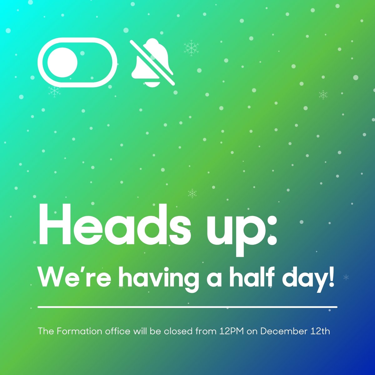 To celebrate a year of success, our team will take the afternoon off for festive cheer on Thursday, 12th December. Our offices will be open 8:00am-12:00pm, closing from 12:00pm onwards.  If you need support after 12:00pm, we’re available via email. Thank you!