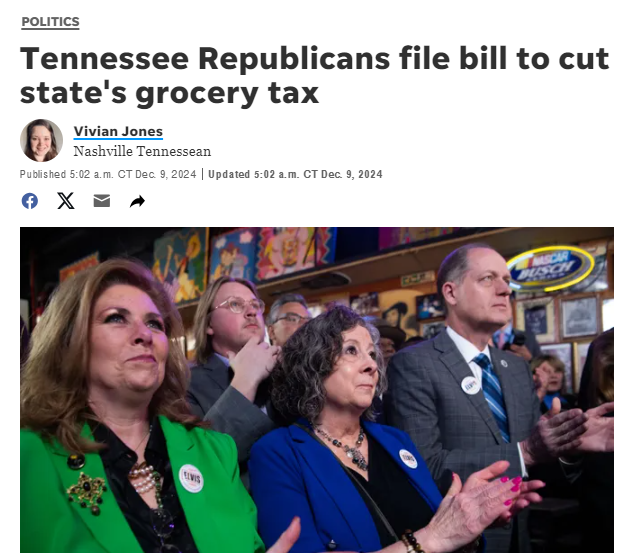 We love it when Republicans steal our good ideas to help everyday families like cutting TN's grocery tax.

But they also deleted the fiscally responsible part of our bill, offering no way to pay for it. So the GOP bill cuts the grocery tax — and cuts funding for roads &amp; schools.