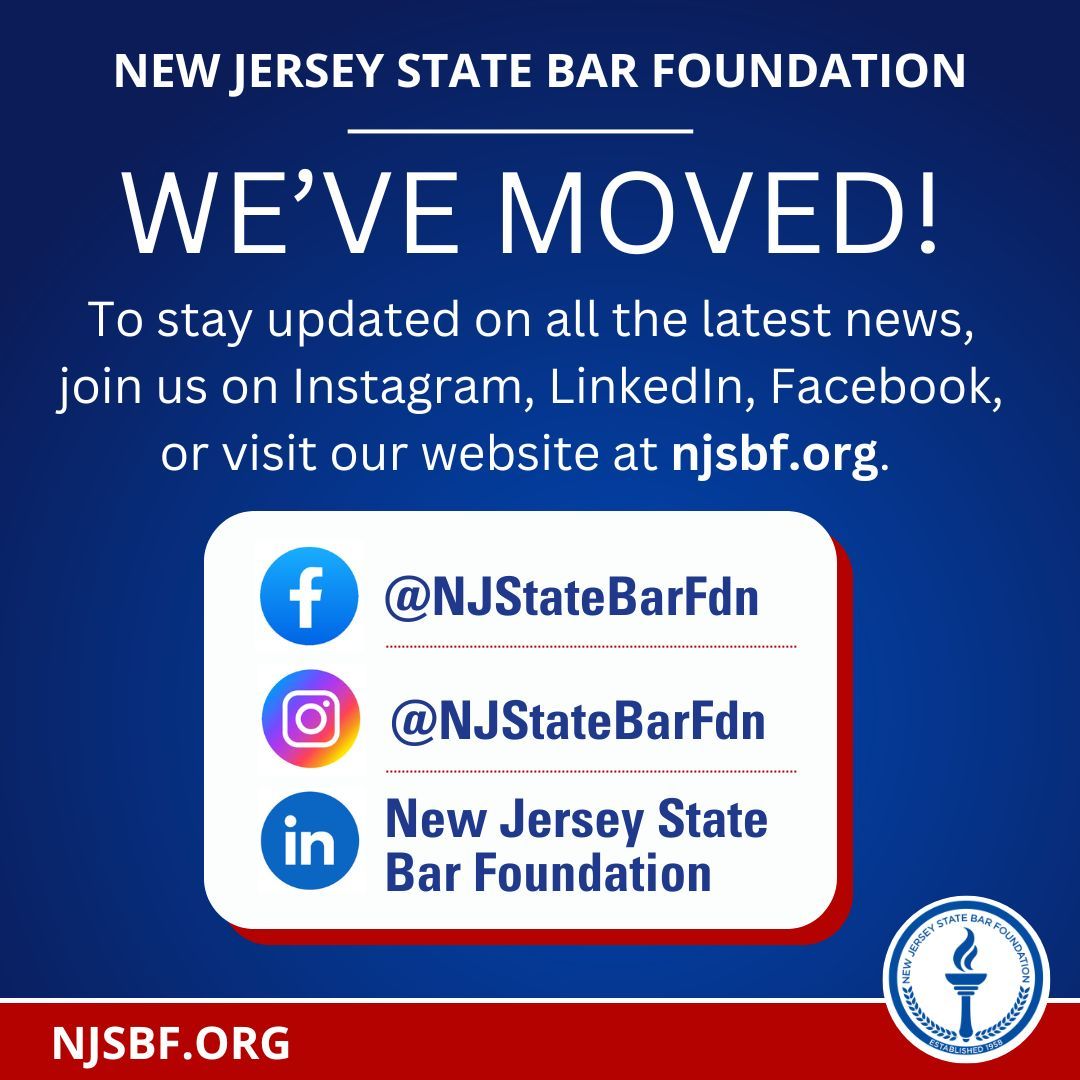 Connect with NJSBF on Instagram, LinkedIn, and Facebook to stay updated on our latest programs and resources. #NJSBF