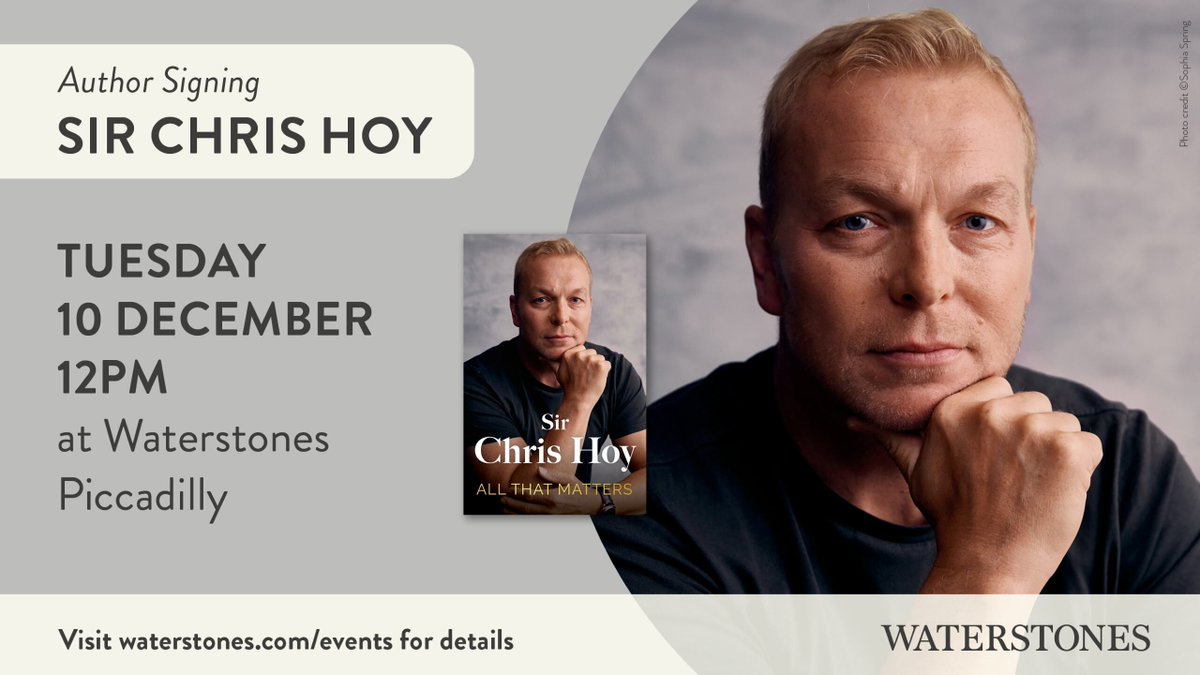 CelebBulletin's tweet image. .@chrishoy signs copies of his memoir #AllThatMatters at @WaterstonesPicc this afternoon