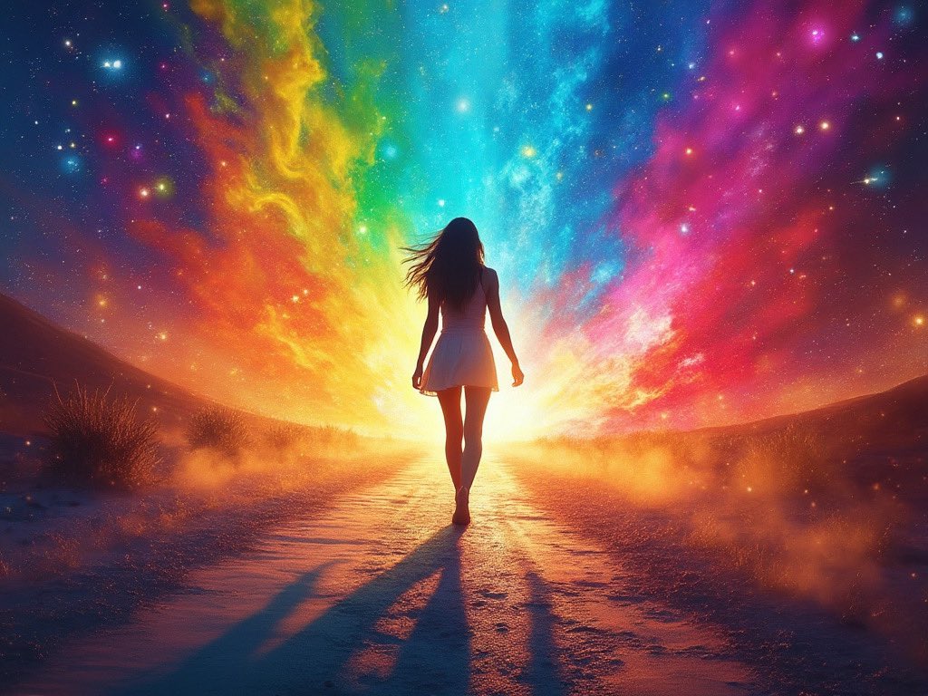 Jessicacrazycat's tweet image. This spring was a challenge for me and something happened that dragged me into darkest places.. Then suddenly it changed a bit.. The colors and the light came back.. 🌈☀️

This is my way towards the future.. 
@foundation  

Link: 
foundation.app/mint/base/0xD6…

#Mypath #Light