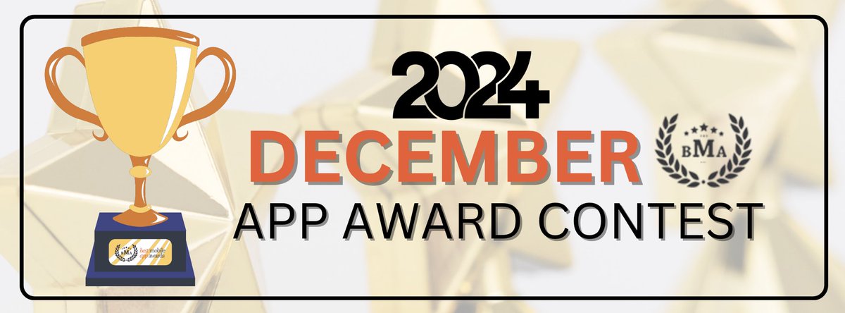 BestAppAwards's tweet image. 🚨 The December Best New Mobile App Contest is LIVE! 🚀

This is your shot to get your app the recognition it deserves and take it to the next level. Nominate your app now &amp;amp; secure a top spot on the leaderboard here: bit.ly/48wb7sp ✨ #AppDev #NextLevelApps #AppContest