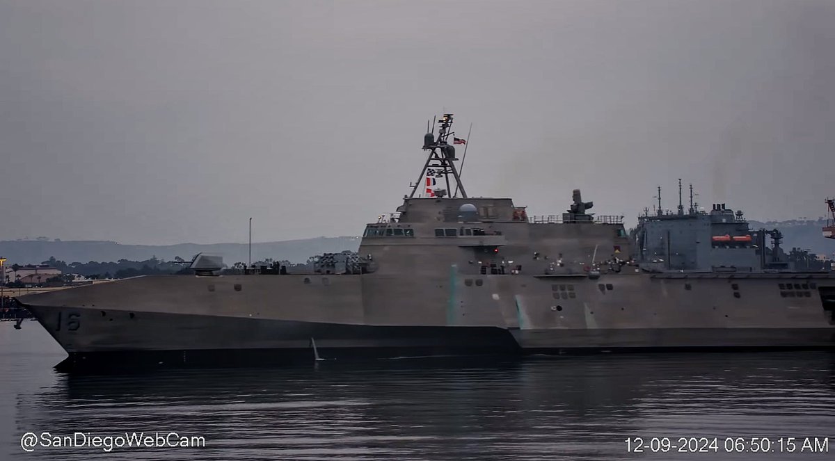 WarshipCam's tweet photo. USS Tulsa (LCS 16) Independence-variant littoral combat ship coming into San Diego - December 9, 2024 #usstulsa #lcs16ย
SRC: YT- SanDiegoWebCam https://t.co/9pC2Z4kFtO
