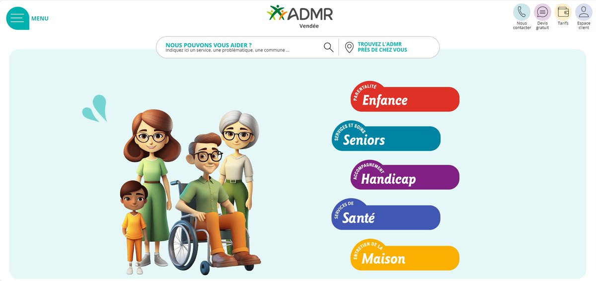 C'est parti ! 🎉

Le nouveau site internet de l'ADMR Vendée est en ligne ! 🌟

👉 Venez nous retrouver sur admr85.org dès aujourd'hui !

Bravo à toute l'équipe communication et à leurs collaborateurs qui ont travaillé sur ce projet depuis 1 an 🤩