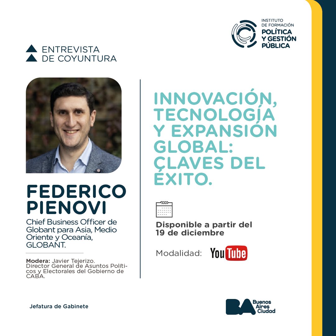 ISC_FP's tweet image. GLOBANT: ¿Cómo una empresa argentina se convirtió en un referente mundial de la transformación digital? 🔊

🎬Hablamos con @Fede_Jack, CBO de @Globant, sobre las oportunidades de liderar la innovación tecnológica a nivel mundial

🔗forms.gle/bFQ7gLk64S65Pt…
@jefaturaBA @MerFalconok