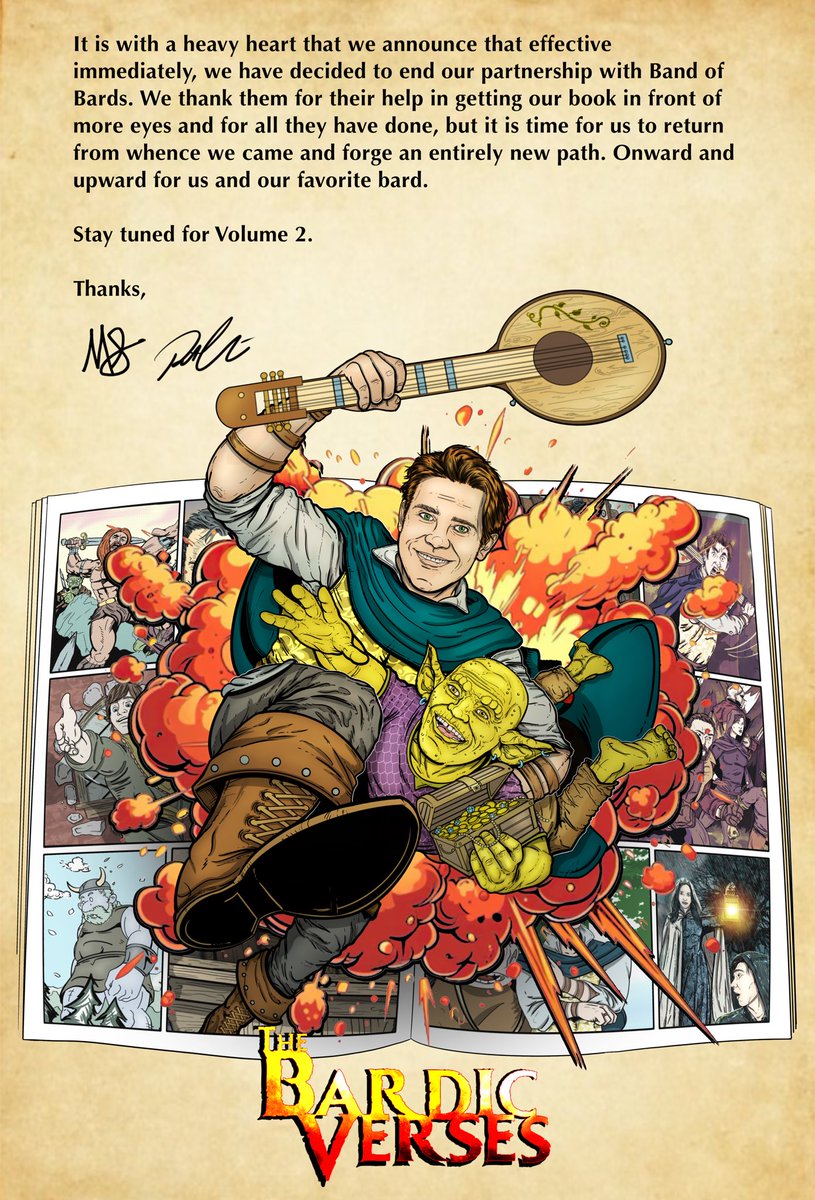 “Hear ye, Hear ye! Behold the latest dispatch from myself and <a href="/mattmanbegins/">Matthew Summo</a> in regards to the current status of our beloved Bard book.”