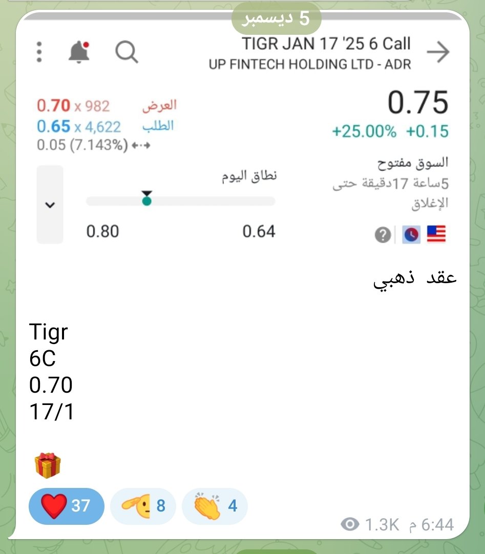 WallStreet9999's tweet photo. $Tigr
300%
دخول 0.70 إلى 2.21
نمر وول ستريت أوبشن 🐯
((عقد القناة العامه/الخاصه))
👈 المزيد قادم من الصين. كن مع الأفضل و تداول بذكاء مع #وول_ستريت_اوبشن https://t.co/4bhcdSRLiI
