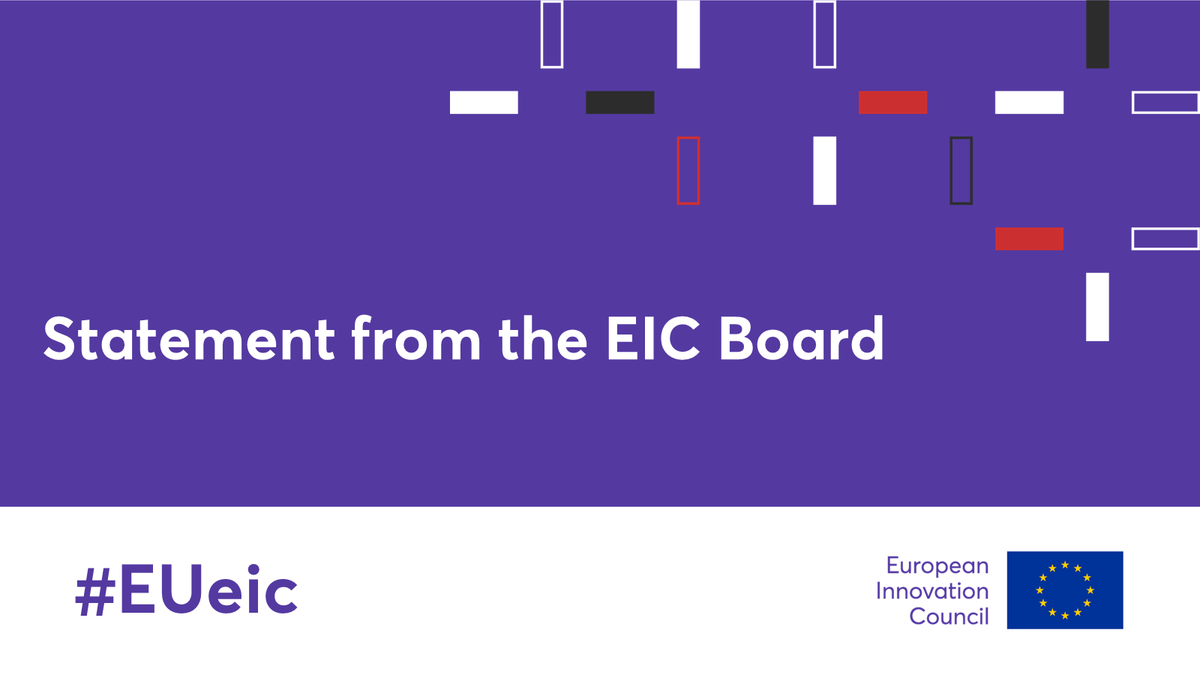 The EIC Board just published its recommendations on the environmental, social and governance (ESG) policy!

As one of the EU's largest deep tech investors, the #EUeic aims to lead the integration of ESG principles.

Read the recommendations here ➡️ europa.eu/!wPJRYy