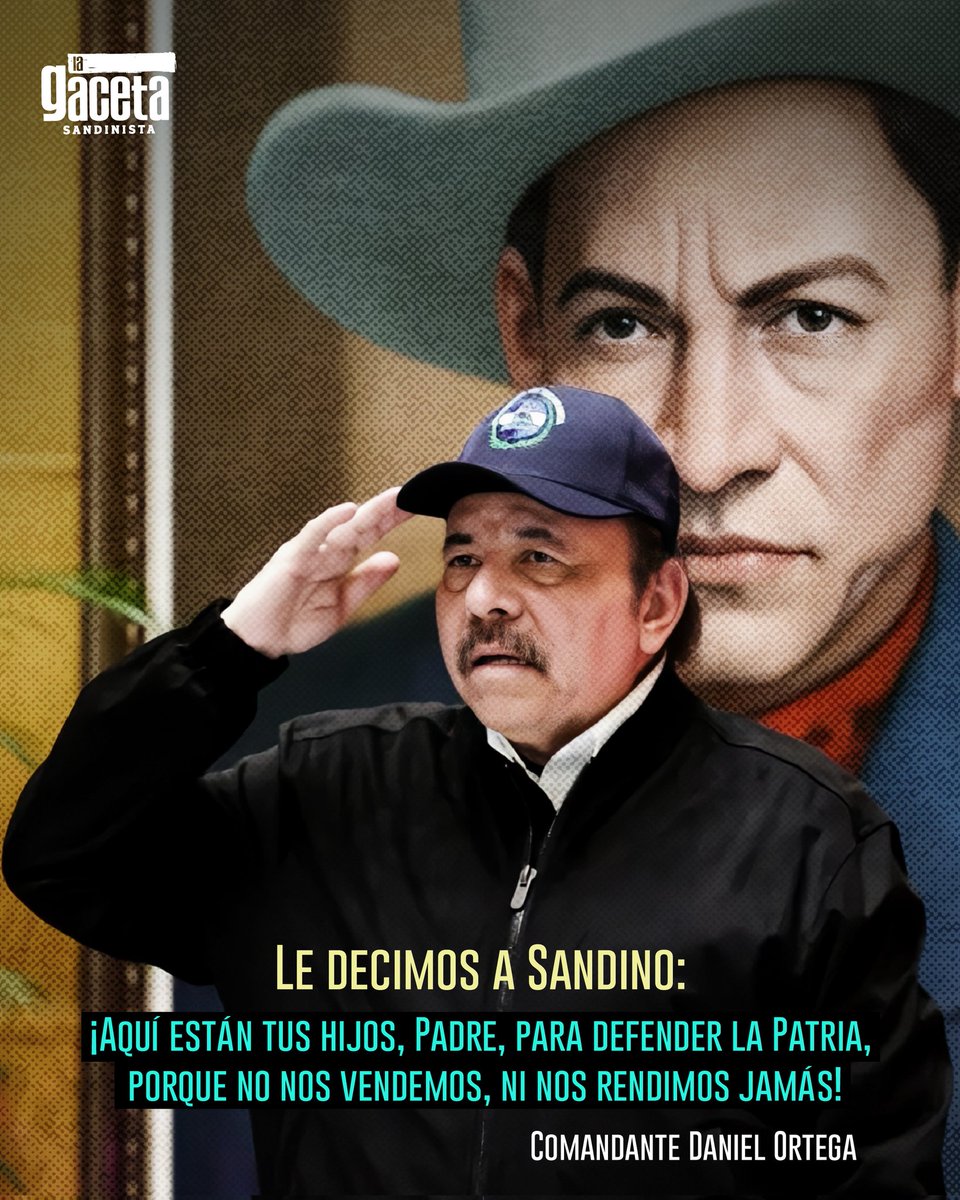 🇳🇮🔴⚫ El Comandante Daniel Ortega, en la primera línea de defensa de nuestra soberanía y autoderminación, como lo hizo Diriangén, Benjamín, Sandino, Carlos y todos los héroes que han defendido nuestra tierra en todos los tiempos.