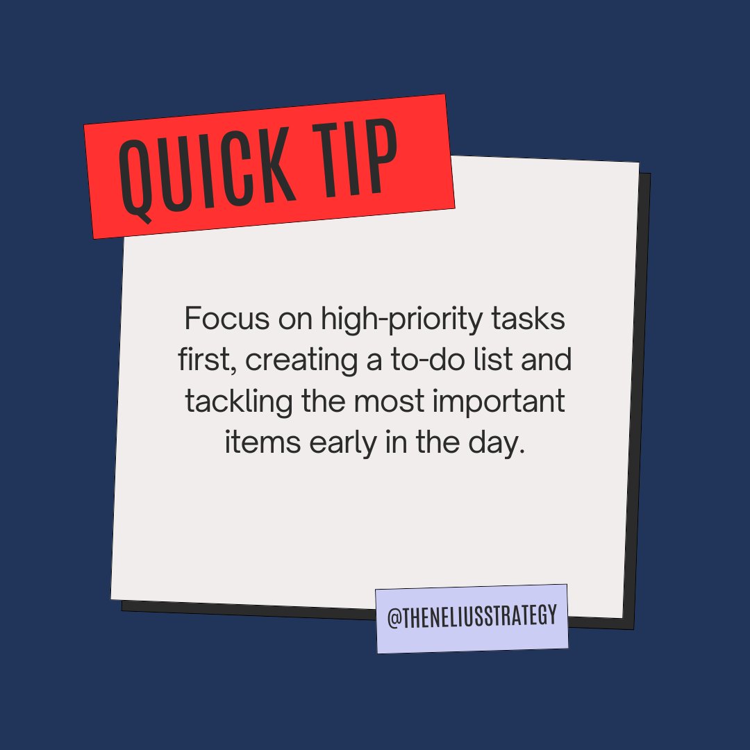 Success starts with focus. Prioritize your tasks by creating a clear to-do list and tackling high-impact items early in the day. By addressing the most important tasks first, you set the tone for productivity and reduce the mental clutter that comes from procrastination.