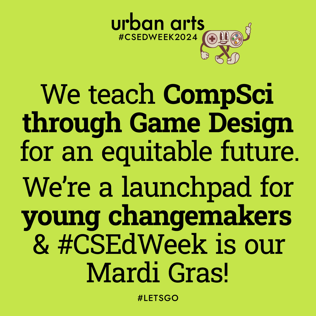 UrbanArtsOrg's tweet image. It's #CSEdWeek Dec.9-15, an annual call to action to inspire students to learn #compsci It's what we do best & we're fired up to celebrate 🎊
We’re all about #gamedesign as education. Students learn creative confidence & high-tech skills + collaboration, leadership,…