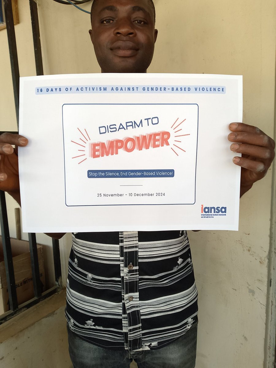 josephinealabi's tweet photo. Let's advocate collectively to end all forms of violence especially Gender Based Violence (GBV) against women &girls π― #EndGBV #Peace #Security #HumanRights #SayNoToGuns #Sensitization #AimTheChange #CommunitySensitization #16DaysOfActivism2024 #EndMasculinity #IANSA #Education https://t.co/yDotyFn2fC