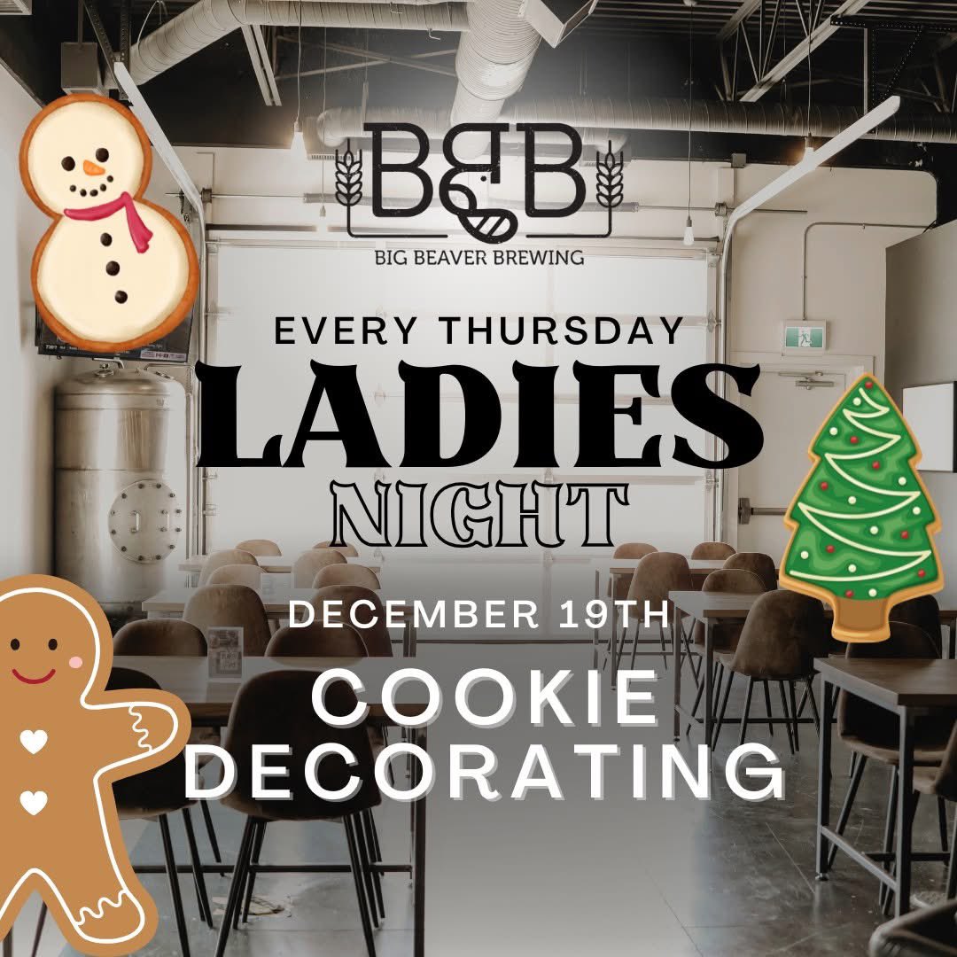 Ladies’ Night Thu 12/19 @ 6:30pm
Cookie Decorating!

15% off all drinks!

@dukes_sweettreats will provide all the goodies. Each ticket includes 6 cookies and all the supplies! Link in bio for tickets.