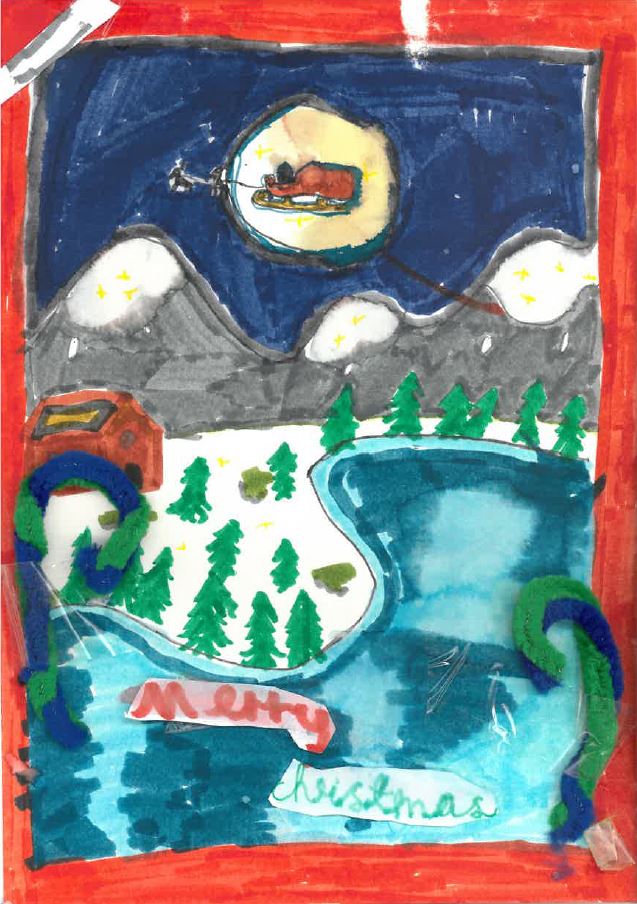 Congratulations to Aadhya (8) from Churchdown Parton Manor Junior School, our 1st place winner in the Design our Christmas Card Competition! Her magical winter wonderland design, with candy cane pipe cleaners, earned her a £50 voucher &amp; £60 for her school!