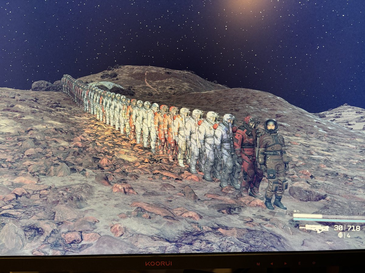 mityeru's tweet photo. これって普通？バグ？
全員ジェミソンについてきたんだけどw

#Starfield https://t.co/gH4EI2k6Uc