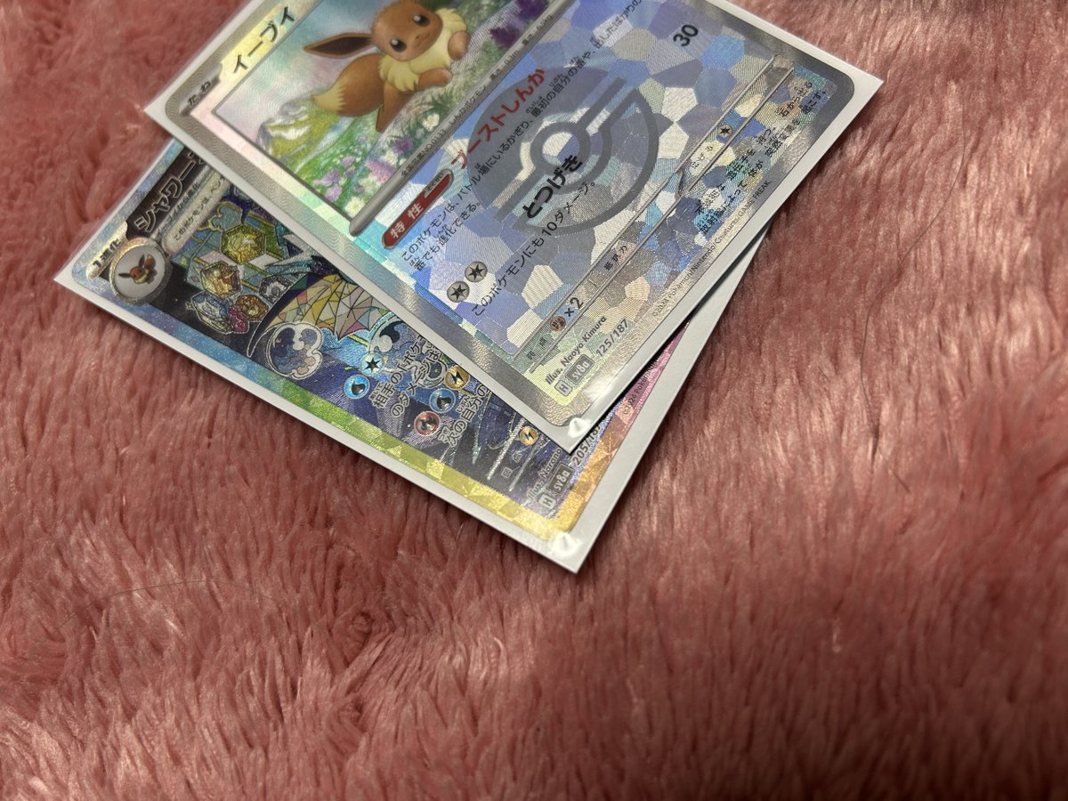 bll_n_c's tweet photo. 【交換】
ポケカ テラスタルフェス

譲▶︎
SAR:シャワーズ スナノケガワ
モンボミラー:イーブイ ブラッキー ドラメシア 鬼の仮面 タロ
マスボミラー:ゾロアーク
RR:ブラッキー グレイシア ブースター
キラ:シャワーズ

求▶︎
SAR:���ーフィア、スグリ
モンボミラー:ニンフィア>リーフィア

続きます↓ https://t.co/lqHiv7m80T