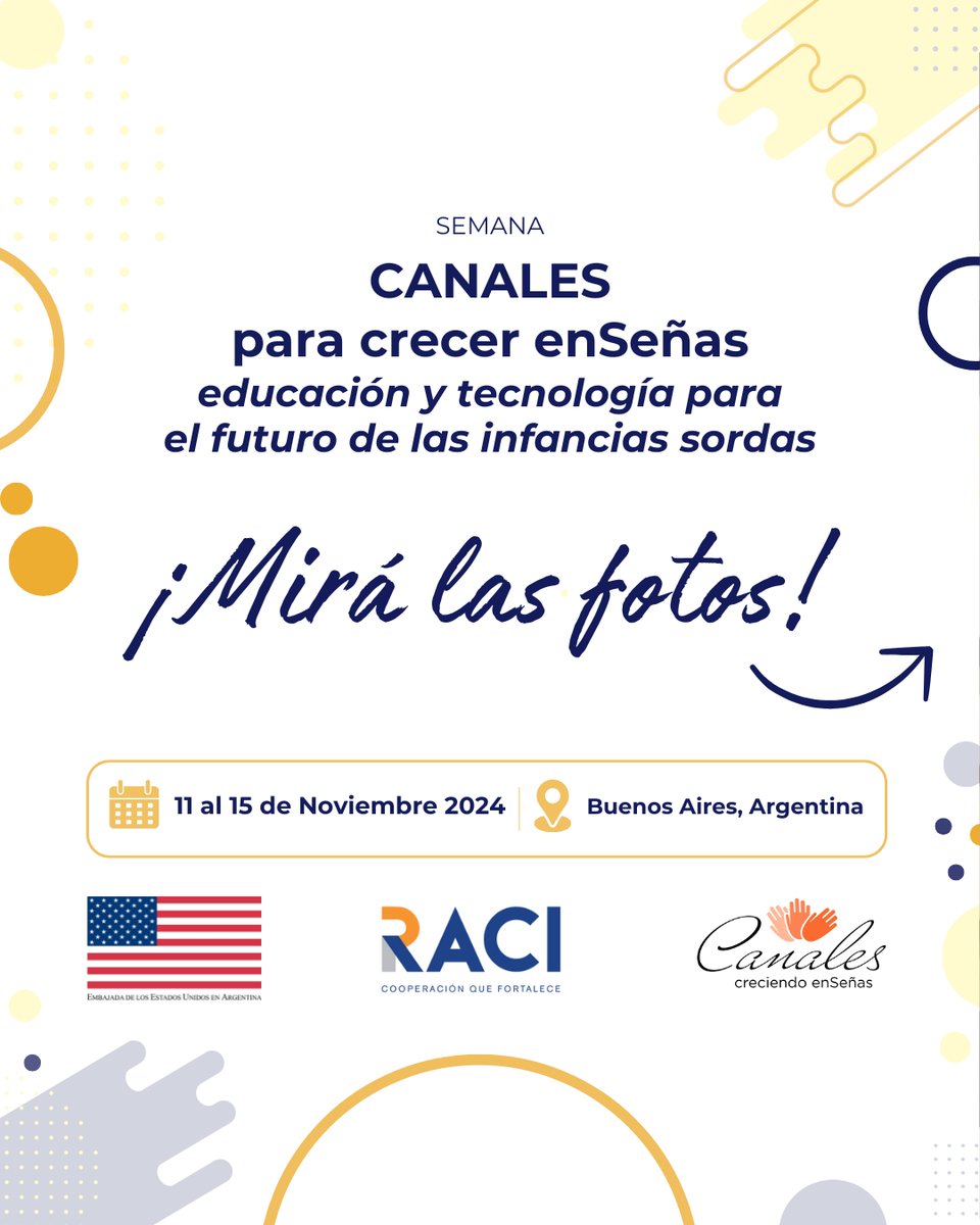 CanalesArg's tweet photo. 🧡 Comentá cuál de estas actividades de la #SemanaCanales fue tu preferida.

🧵

Este proyecto fue posible gracias a fondos de la Embajada de los Estados Unidos en Argentina.

 #Infancia #Sorda #LSA #LenguaDeSeñasArgentina #creciendoEnSeñas https://t.co/gUpcWD1GNY