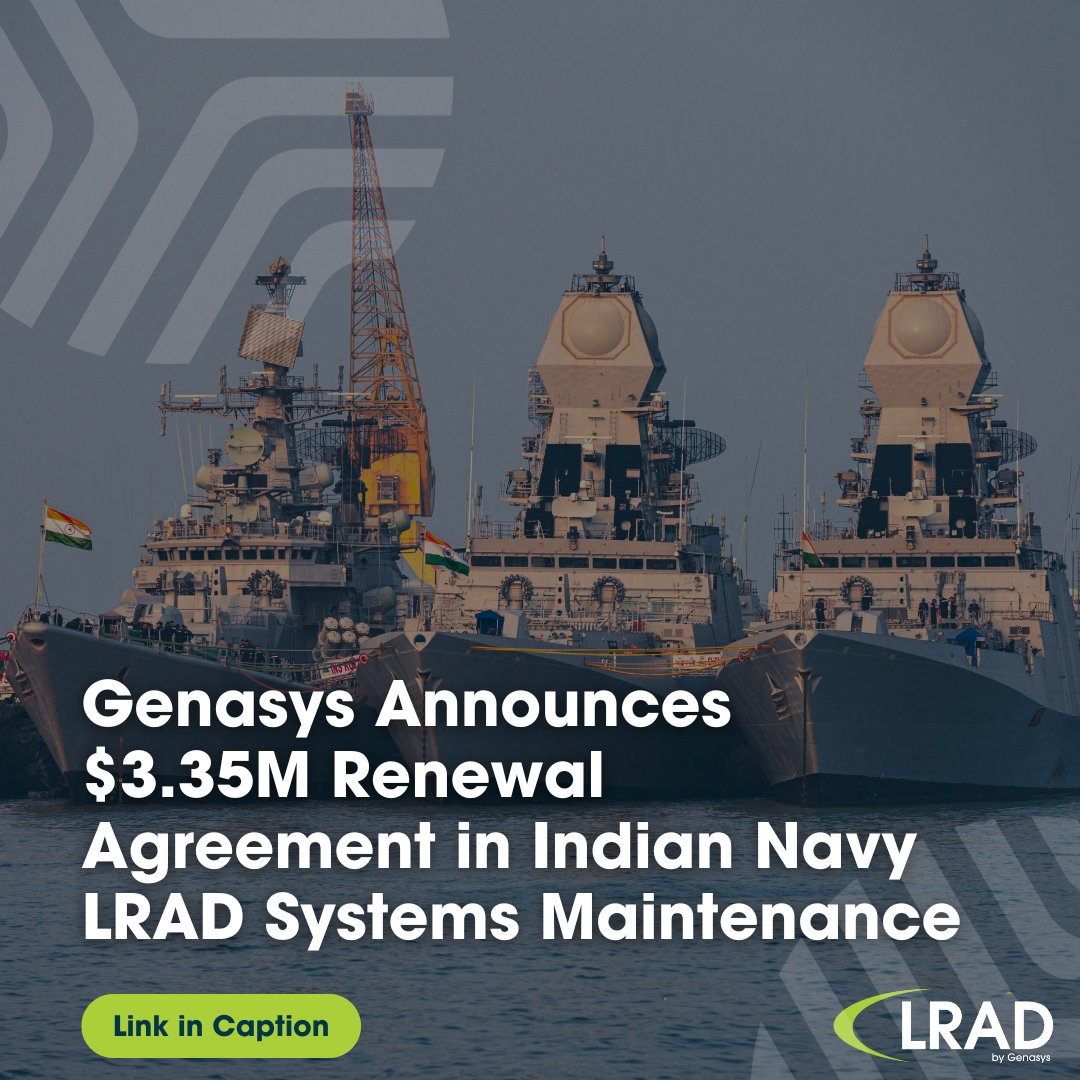 GenasysInc's tweet image. Genasys proudly supports the Indian Navy's mission to protect coastlines with our LRAD systems 🌊⚓ Clear, reliable communication—when it matters most. 

🔗 Read more: hubs.la/Q02-WGXS0

#MaritimeSecurity #LRAD #ProtectiveCommunication